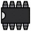 Semiconductor Transistor Chip Icon