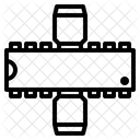 Semiconductor Transistor Chip Icon