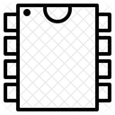 Semiconductor Transistor Chip Icon