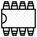 Semiconductor Transistor Chip Icon