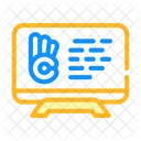 Language Translation Subtitling Icon