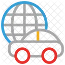 Travel Car Globe Icon