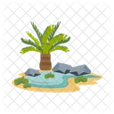 Palm Summer Leaf Icon