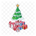 Tree Christmas Christmas Gift Box Icon