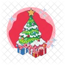 Tree Christmas Christmas Gift Box Icon