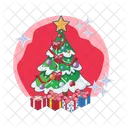 Tree Christmas Christmas Gift Box Icon