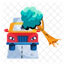 Car Accident Tree Damage Tree Mishap Icon