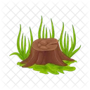 Nature Stump Grass Icon