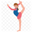 Triangle Pose Yoga Pose Flexible Figure Icon