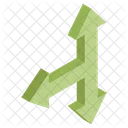 Triple Direction Upward Arrows  Icon