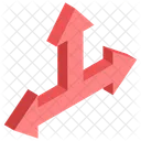 Triple Direction Upward Arrows  Icon