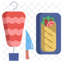 Turkish Doner Kebab Kebab Shawarma Icon