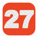 Twenty Seven Number Twenty Seven 27 Icon