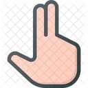 Two Finger Point Icon