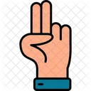 Two Fingers Command Fingers Icon