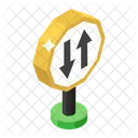 Road Sign Two Way Sign Road Symbol Icon