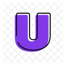 U Alphabet Letter Icon