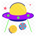 Alien Spaceship Flying Saucer Ufo Candies アイコン