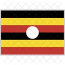 Uganda Flag Country Icon