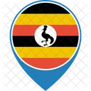 Uganda Flag World Icon