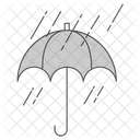 Umbrella Raining Water Icon