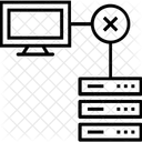 リンク解除、サーバー、データ アイコン