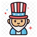 Th Of July Lineal Color Icons Icon