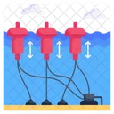 Underground Wiring Underwater Wiring Tidal Power Icon