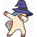 Unicorn Witch Dabbing  Icon