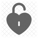 Unlock Love Heart Icon