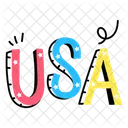 Usa Letters Alphabets Icon