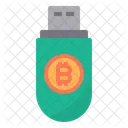 Cle Numerique Argent Bitcoin Crypto Monnaie Usb Cle USB Icône