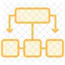 User Flow Duotone Line Icon Icône