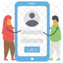 Login Da Conta Login Do Usuario Senha De Login Ícone