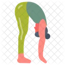 Uttanasana Pose Bending Forward Folding Yoga Icon