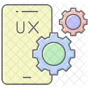 Ux Design Icone De Cor Linear Ícone