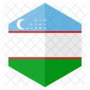 Uzbekistan Flag Country Icon