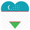 Uzbekistan Flag Country Icon