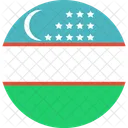 Uzbekistan Flag World Icon