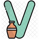 V Alphabet Education Icon