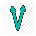 V Shape Arrows  Icon