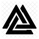 Valknut Forma Triangulos Ícone