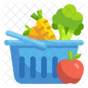 Vegetable Basket Vegetable Bucket Healthy Food Icon