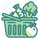 Vegetable Basket Vegetable Bucket Healthy Food Icon