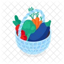 Vegetable Basket Vegetable Bucket Healthy Food Icon