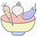 Vegetarian Lineal Color Icon 아이콘