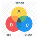 Overlapping Venn Diagram Venn Chart Icon