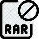 Verbotene RAR-Datei  Symbol