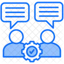 Verhandlung Kommunikation Sprechen Symbol