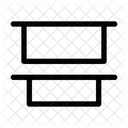 Vertical Distribute Distribute To Top Top Align Icon